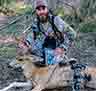 Morgan Jacobsen with a harvested buck deer