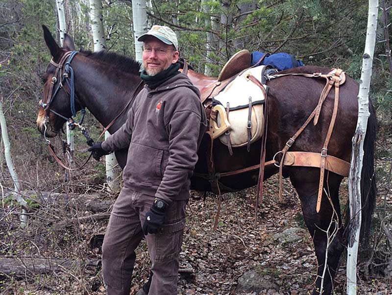 Troy Davis and his mule, in search of the cougar
